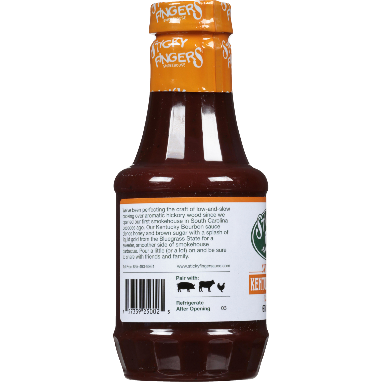 slide 2 of 3, Sticky Fingers Smokehouse Sweet & Smooth Kentucky Bourbon Barbecue Sauce 18 oz, 18 oz