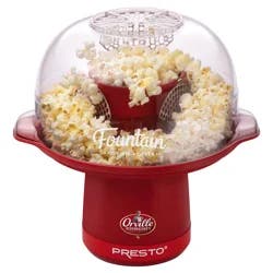 Presto Orville Redenbacher's Fountain Hot Air Popper, Red- 04868