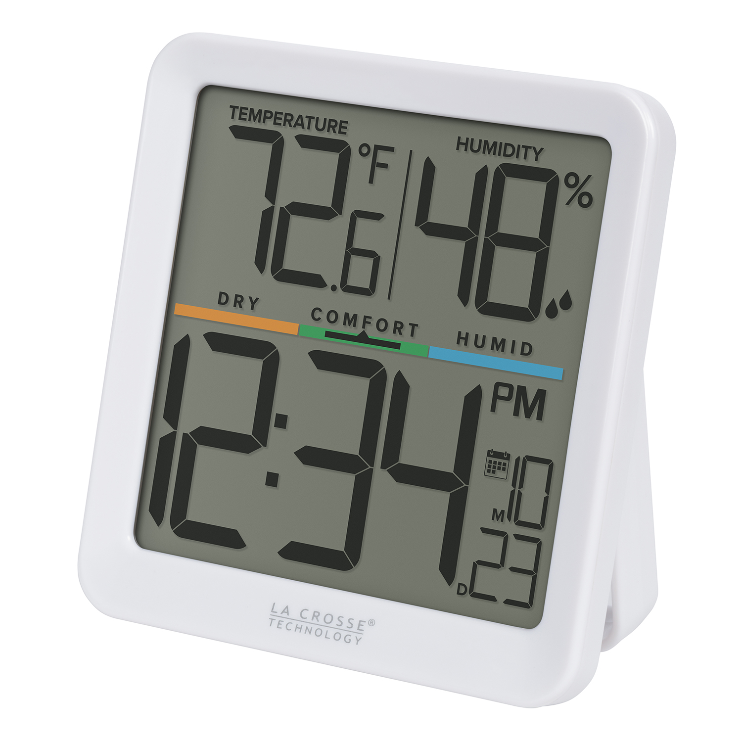 slide 2 of 4, 3" Indoor Comfort Meter with Time & Date, 1 ct