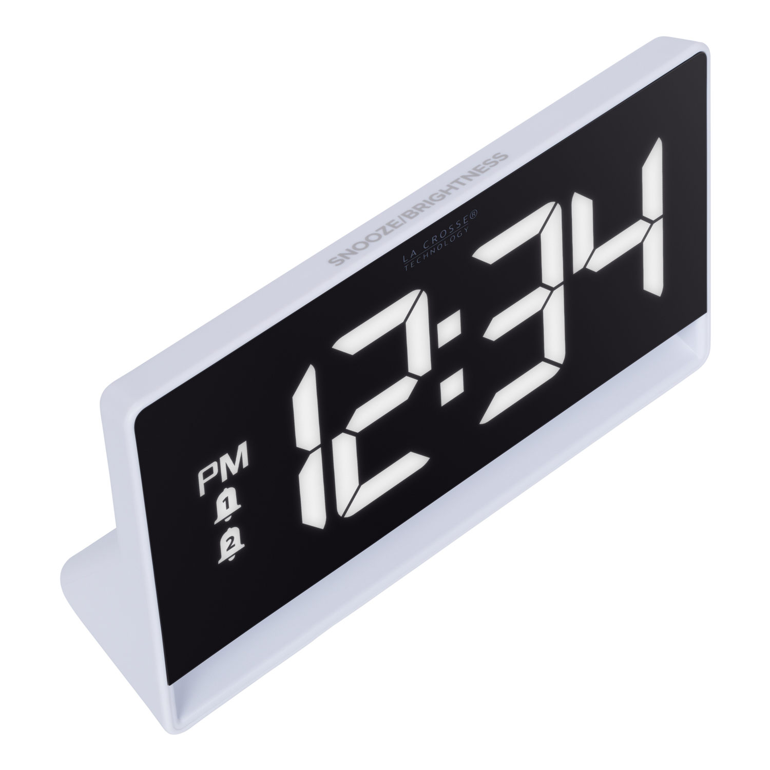 slide 3 of 3, LA CROSSE Digital Alarm Clock - Color Shift Light, 7x2 x 4