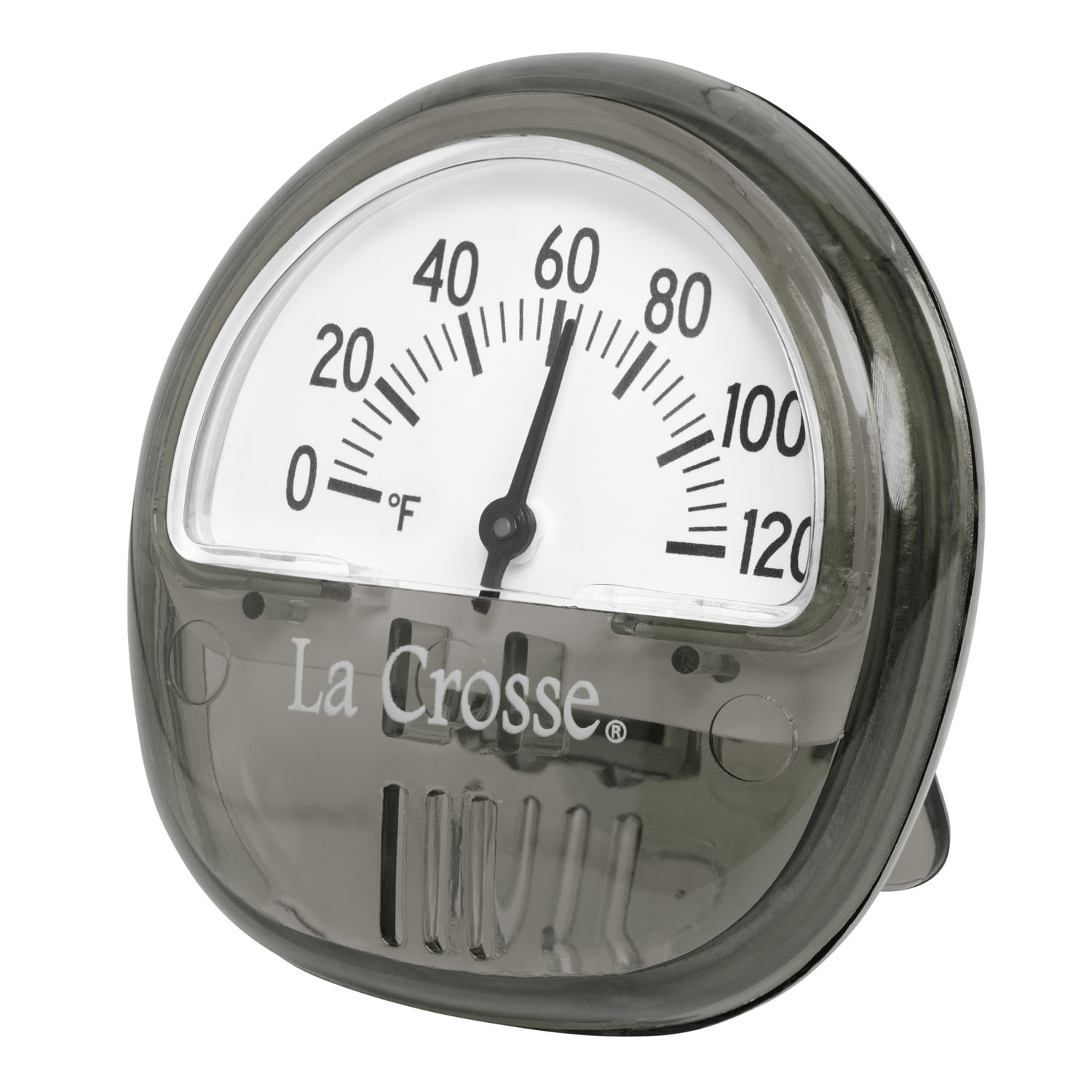 slide 4 of 4, LA CROSSE Gray Indoor Outdoor Mini Temperature Gauge With Magnet, 1 ct