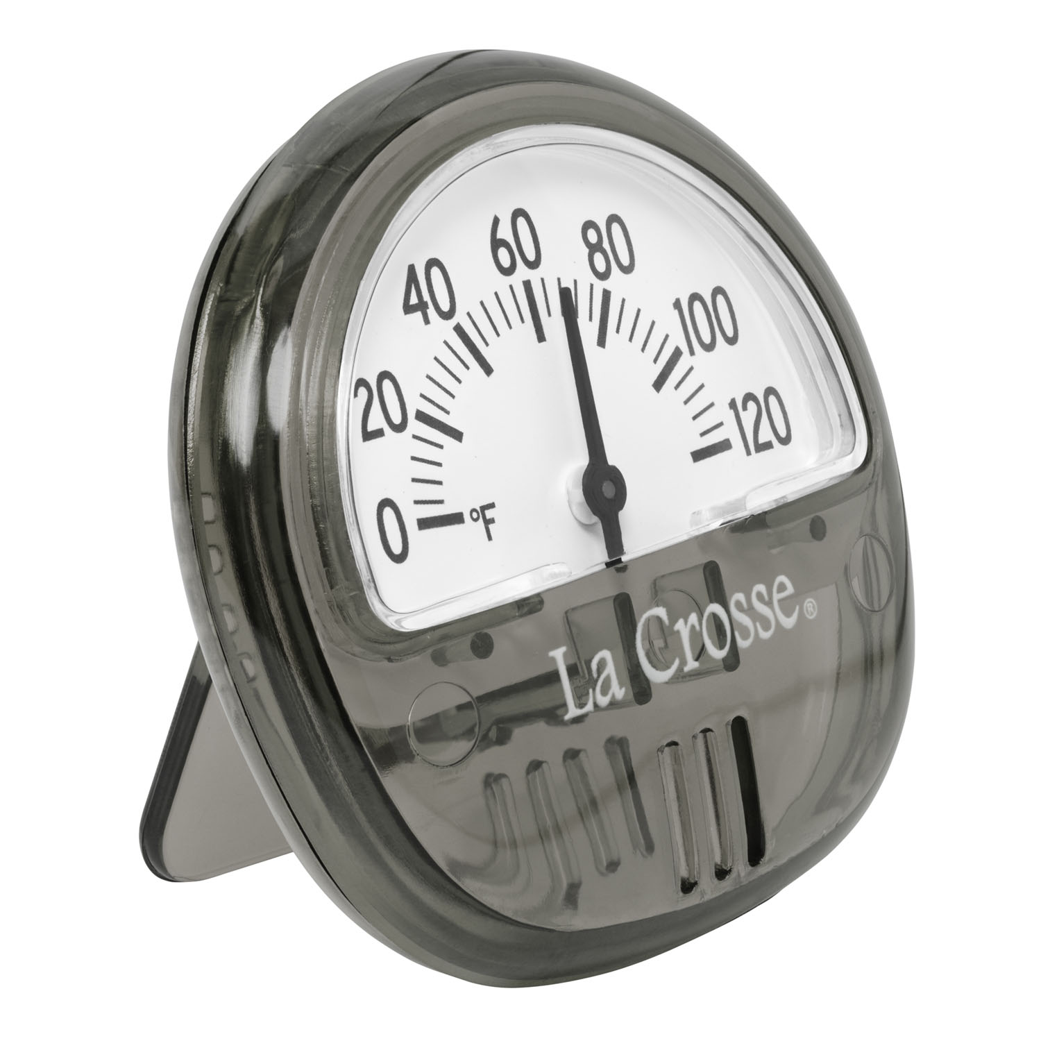slide 2 of 4, LA CROSSE Gray Indoor Outdoor Mini Temperature Gauge With Magnet, 1 ct