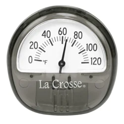 LA CROSSE Gray Indoor Outdoor Mini Temperature Gauge With Magnet