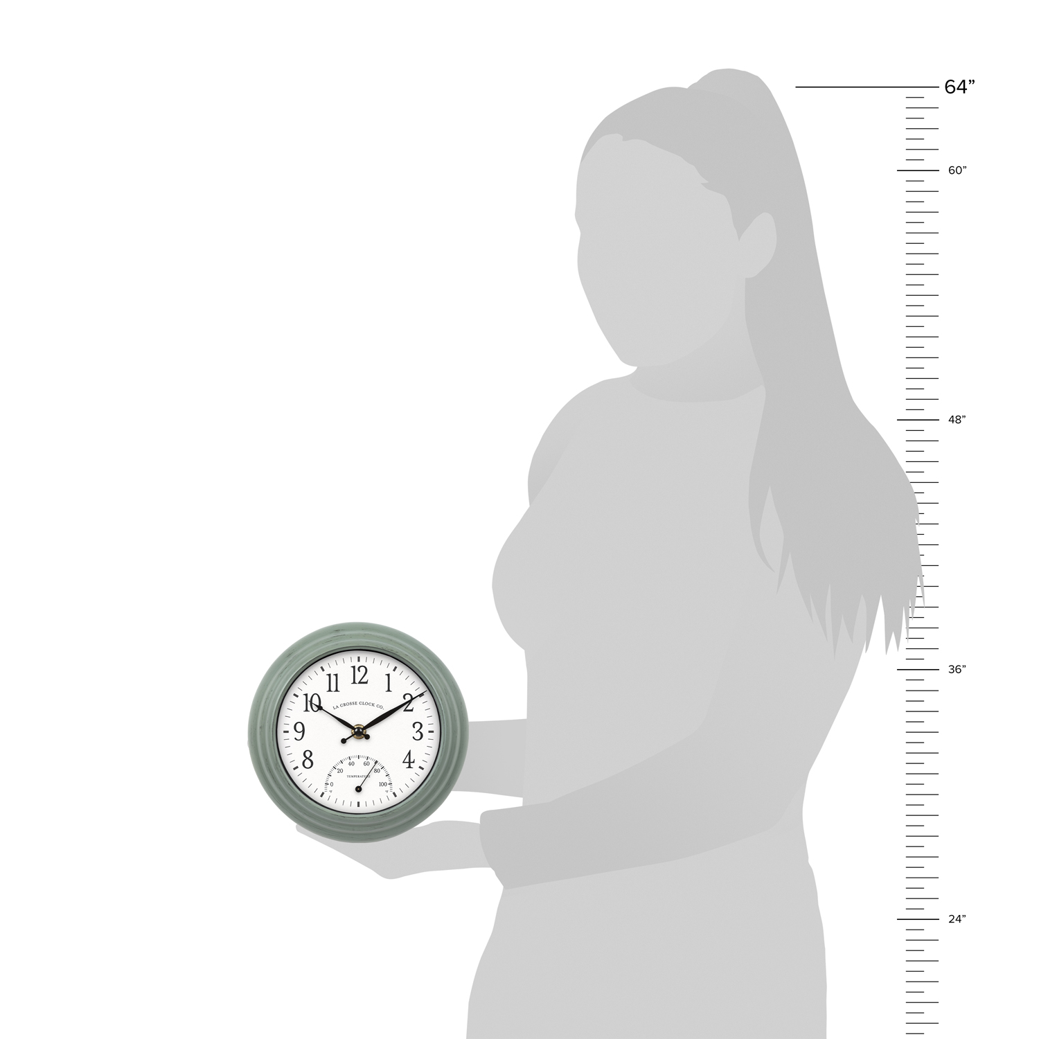 slide 4 of 5, La Crosse Clock Co. Indoor/Outdoor Wall Clock 8 Inch 1 ea, 1 ct