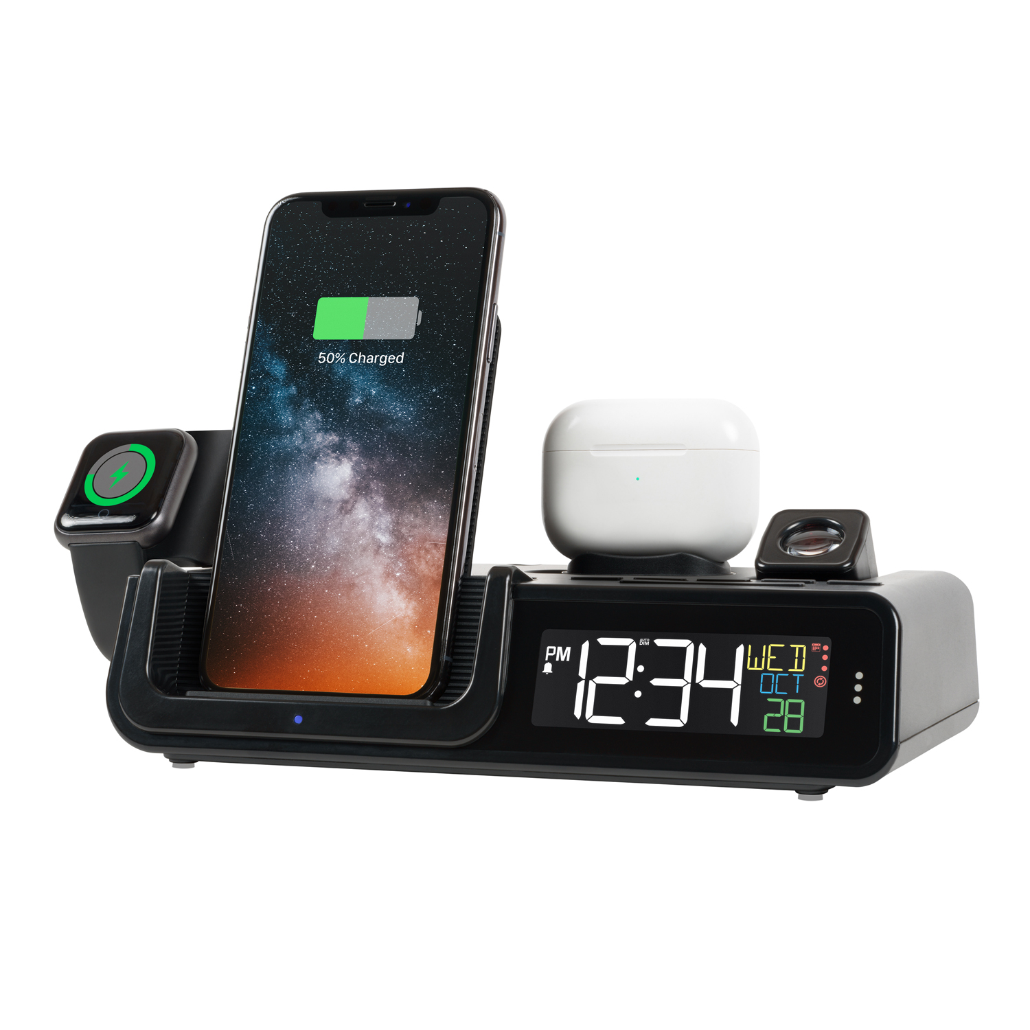 slide 2 of 4, LA CROSSE Wattz 2.0 Projection Alarm with Charge Station, 1 ct