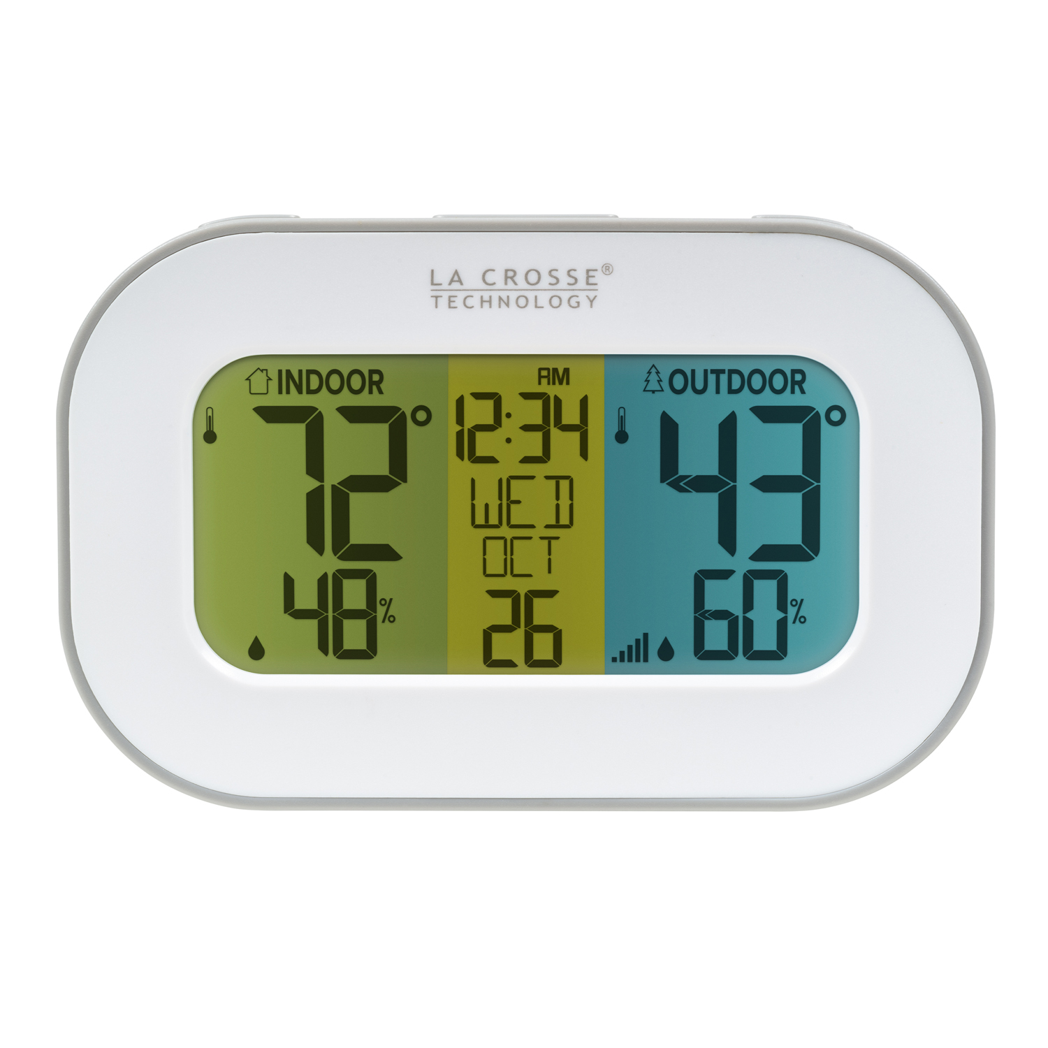 slide 1 of 6, Wireless Temperature Station with Tri-Color LCD, 1 ct