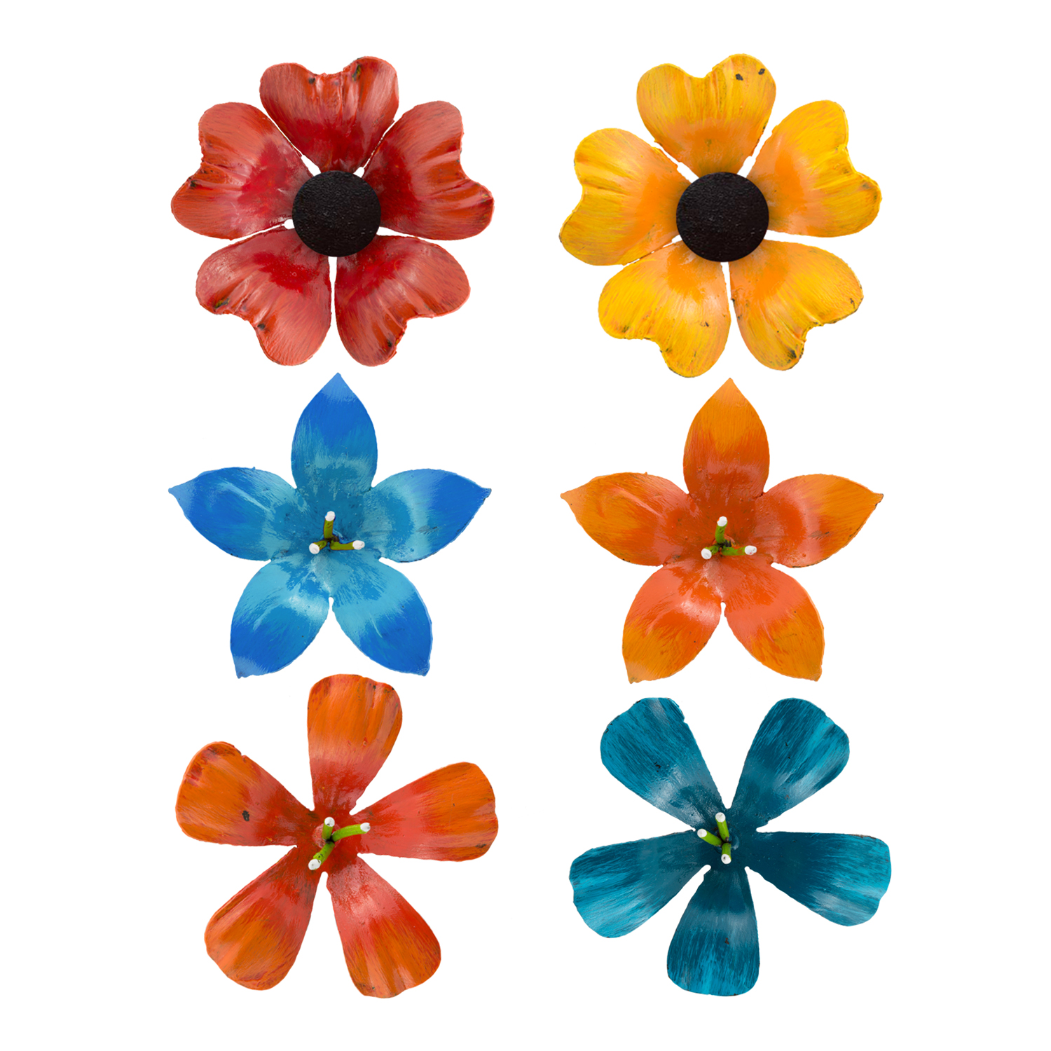 slide 2 of 3, Decorative Flower Metal Rain Gauge, 1 ct