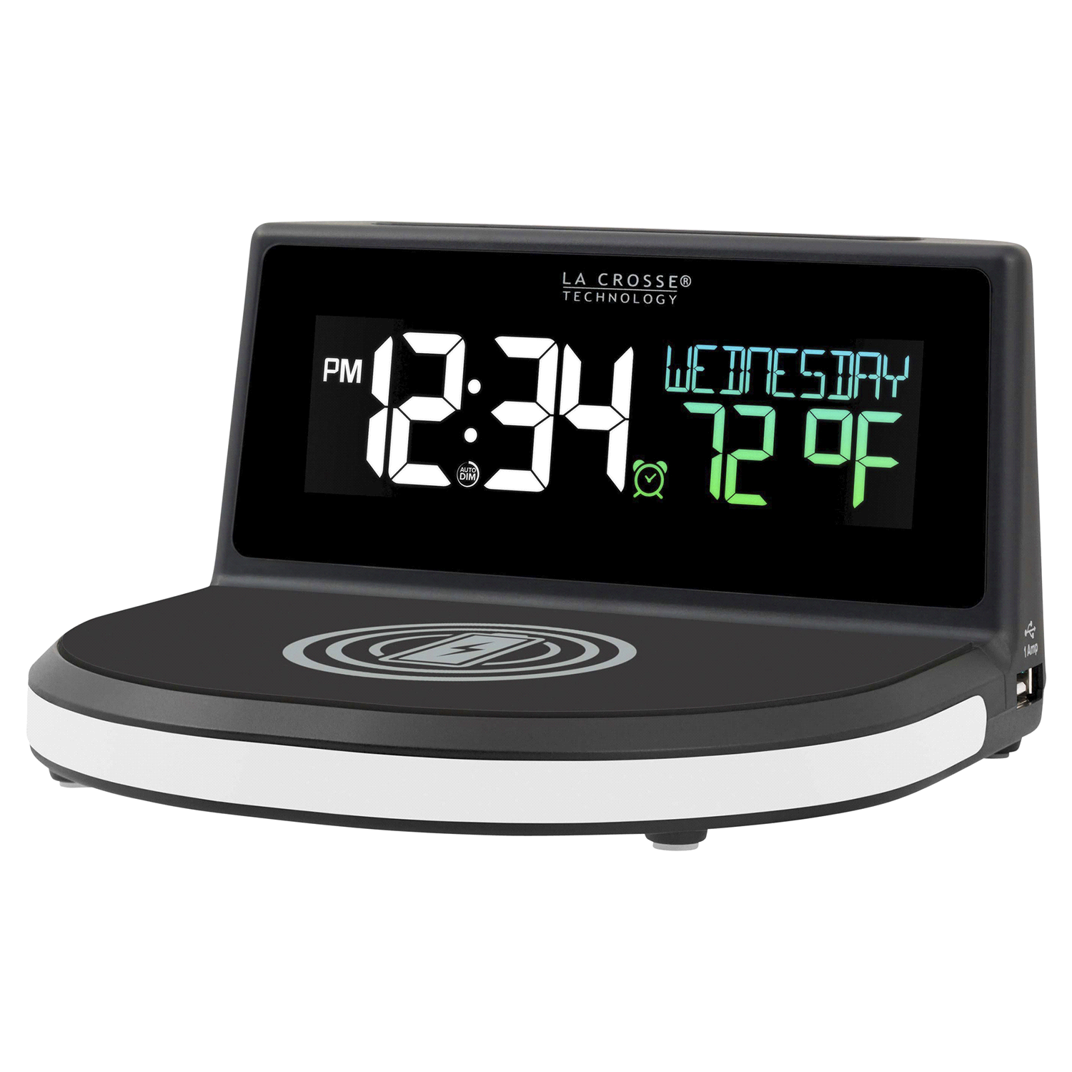 slide 2 of 5, ''Glow'' Wireless Charging Alarm Clock, 1 ct