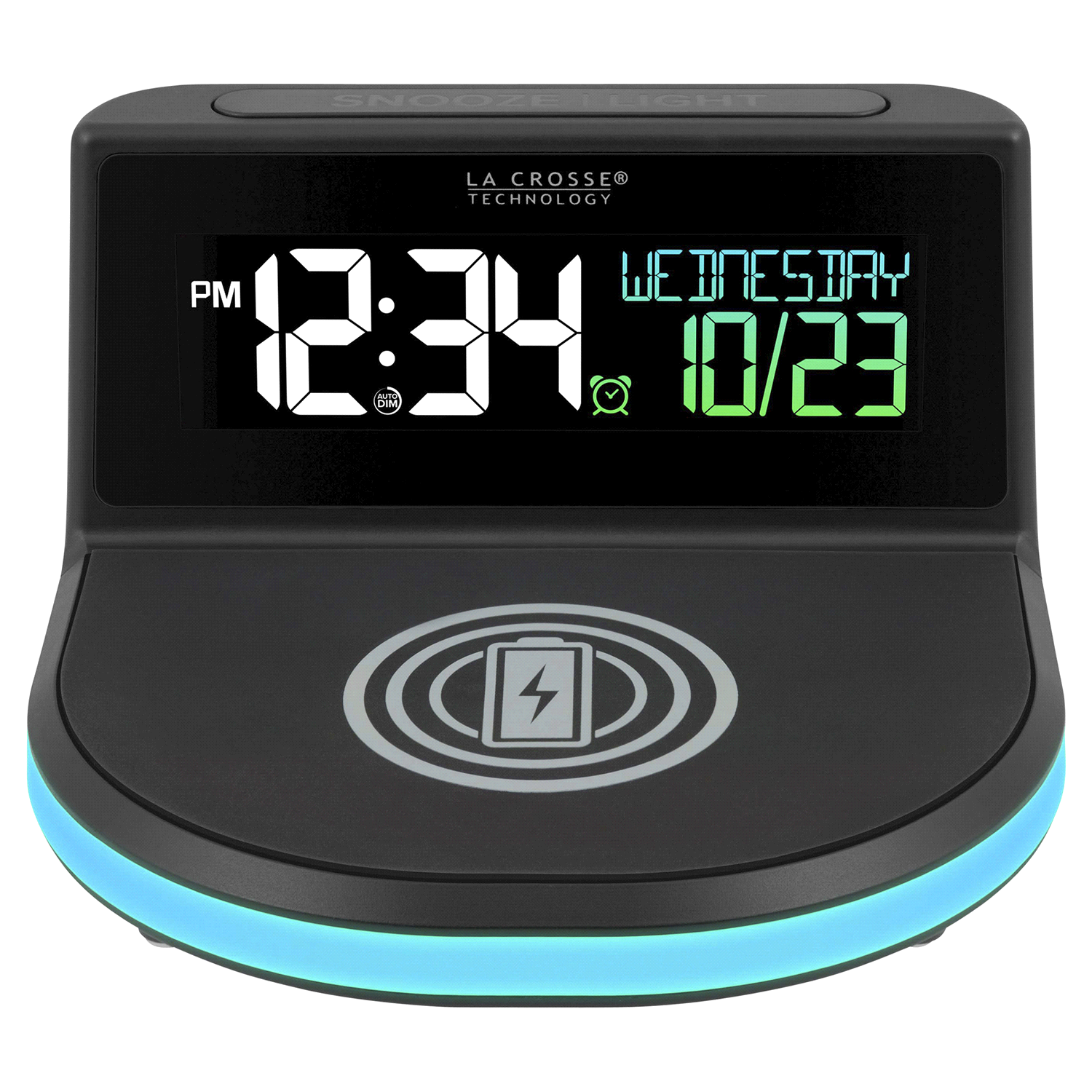 slide 5 of 5, ''Glow'' Wireless Charging Alarm Clock, 1 ct