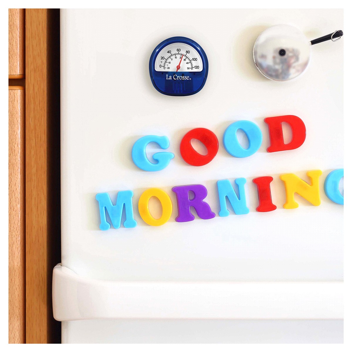 slide 5 of 13, Indoor / Outdoor Analog Thermometer with Magnet, 1 ct