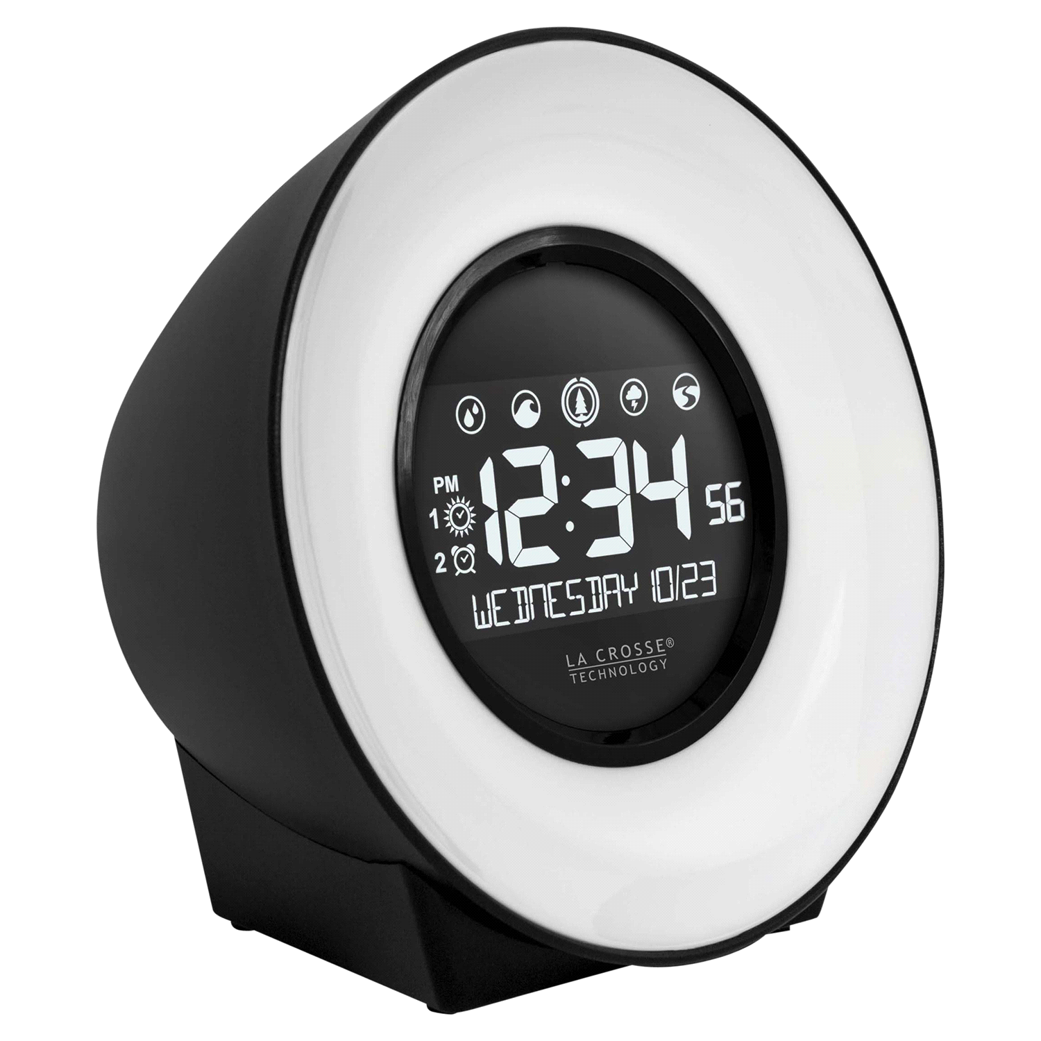 slide 3 of 5, LA CROSSE Mood Light Alarm Clock with Nature Sounds, 1 ct