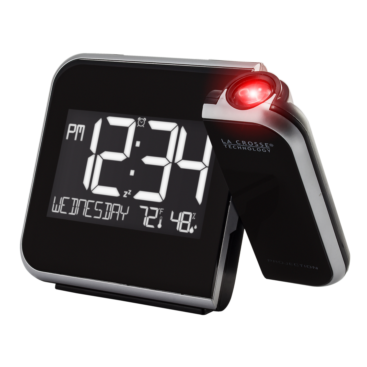slide 2 of 4, La Crosse Projection Alarm Clock with Indoor Temperature and Humidity, 1 ct