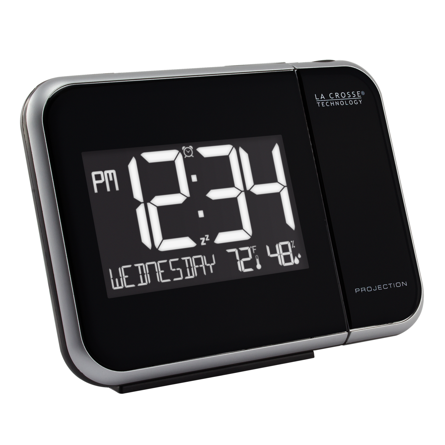 slide 3 of 4, La Crosse Projection Alarm Clock with Indoor Temperature and Humidity, 1 ct