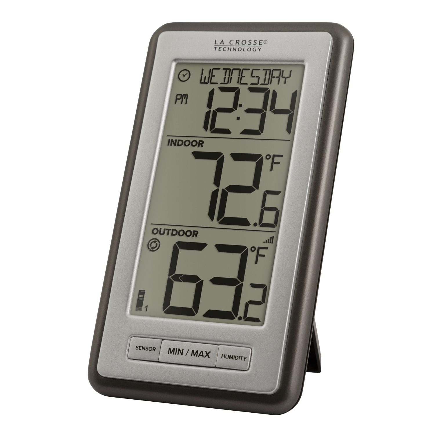 slide 2 of 3, La Crosse Technology Wireless Indoor/Outdoor Thermometer, 1 ct