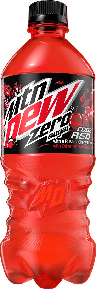 slide 3 of 5, Mountain Dew Zero Sugar Dew Soda Code Red With A Rush Of Cherry - 20 fl oz, 20 fl oz