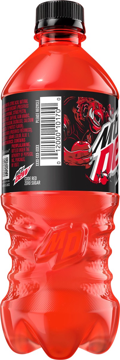 slide 4 of 5, Mountain Dew Zero Sugar Dew Soda Code Red With A Rush Of Cherry - 20 fl oz, 20 fl oz