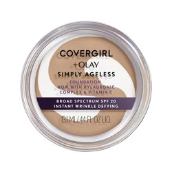 Covergirl COVERGIRL & Olay Simply Ageless Instant Wrinkle-Defying Foundation with SPF 28, Natural beige 240, 0.40 oz (12 g)