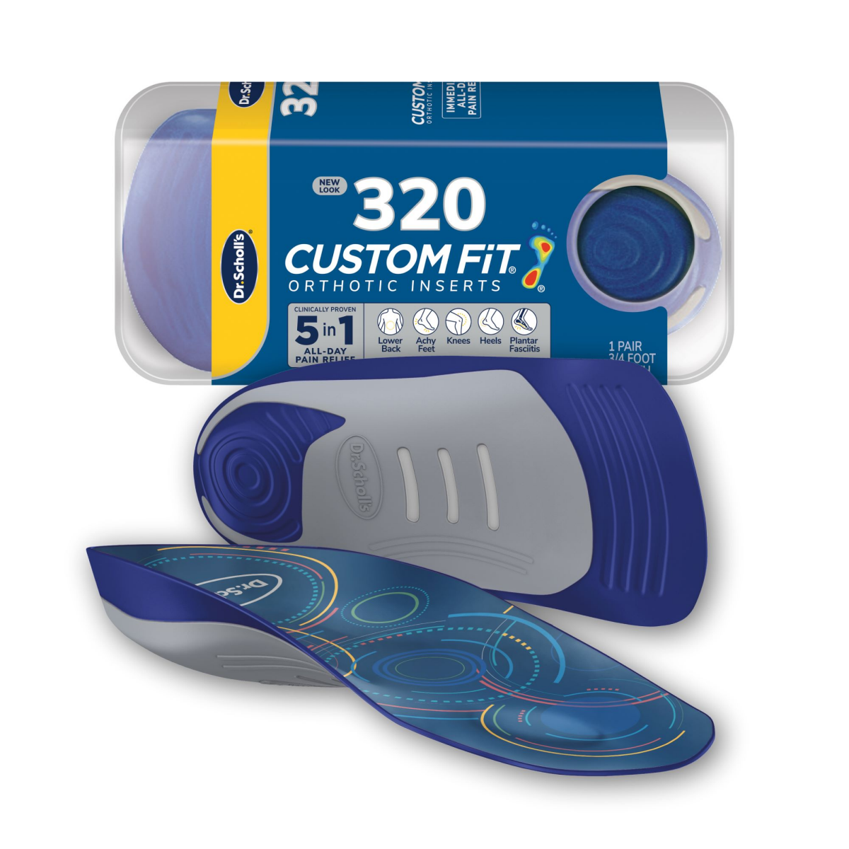 slide 1 of 5, Dr. Scholl's Custom Fit Orthotic Inserts, 1 ct