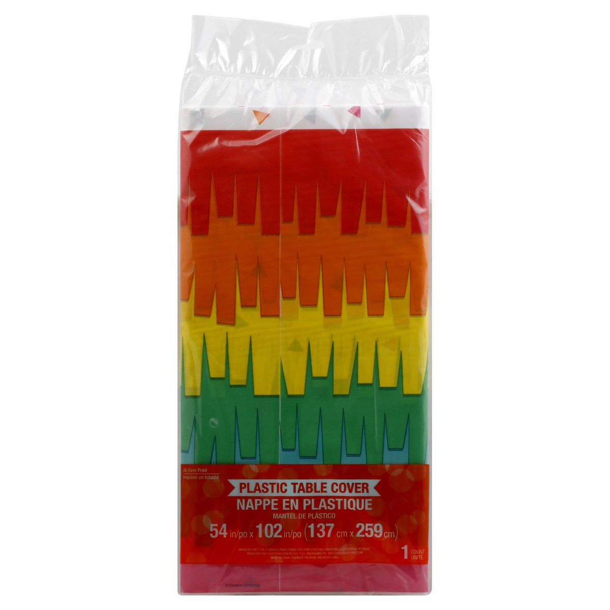 slide 3 of 8, Creative Converting Plastic Table Cover 1 ea, 54 in x 102 in