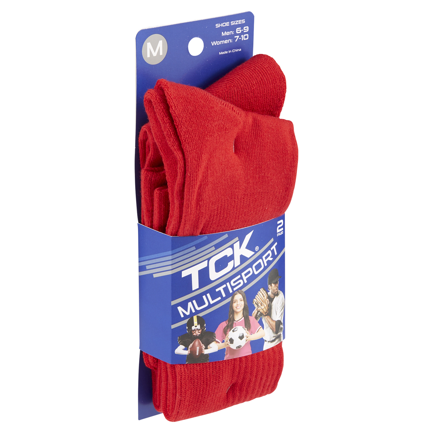 slide 4 of 5, Tck Multisport Team Socks Red Medium, 1 ct
