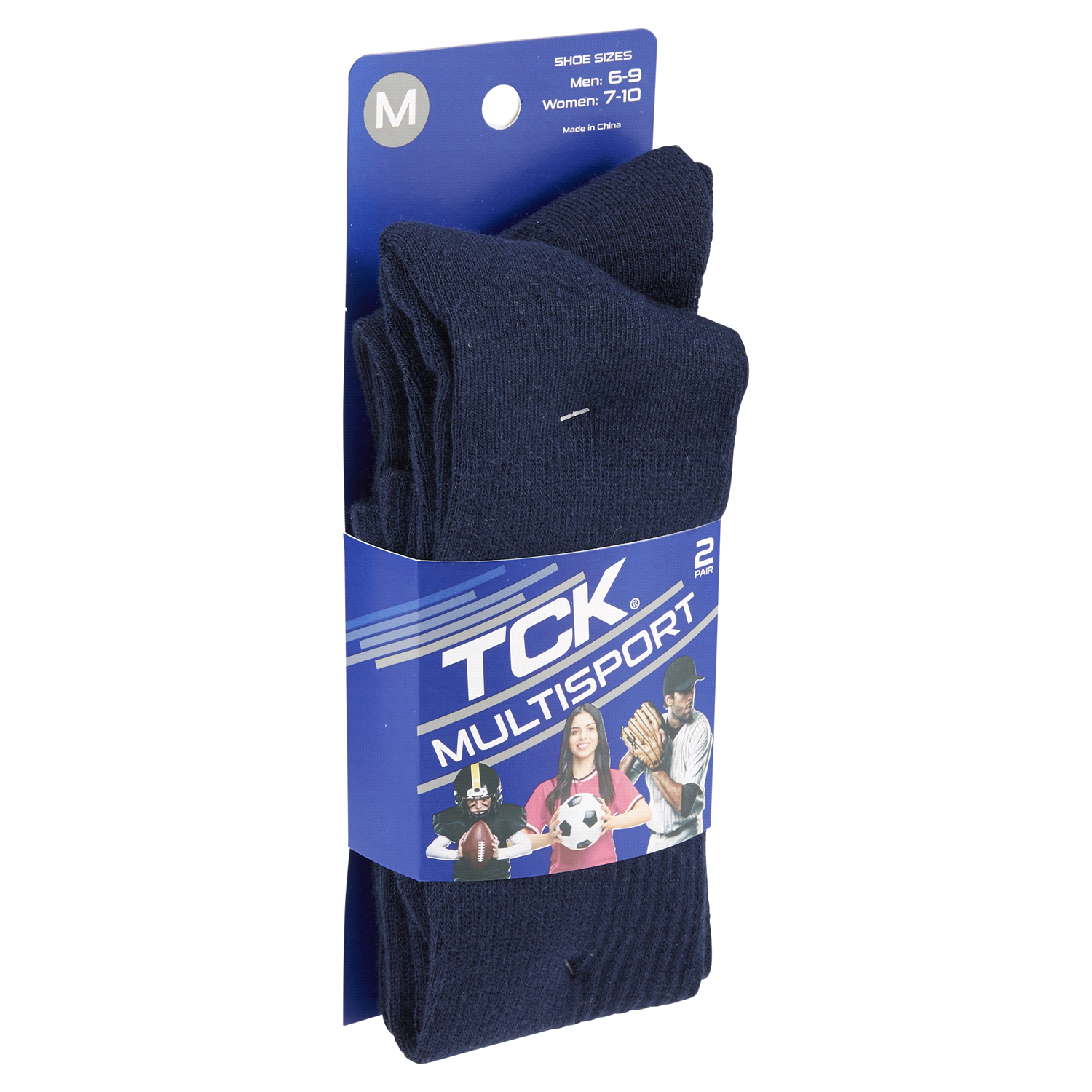 slide 4 of 5, Tck Multisport Team Socks Navy Medium, 1 ct