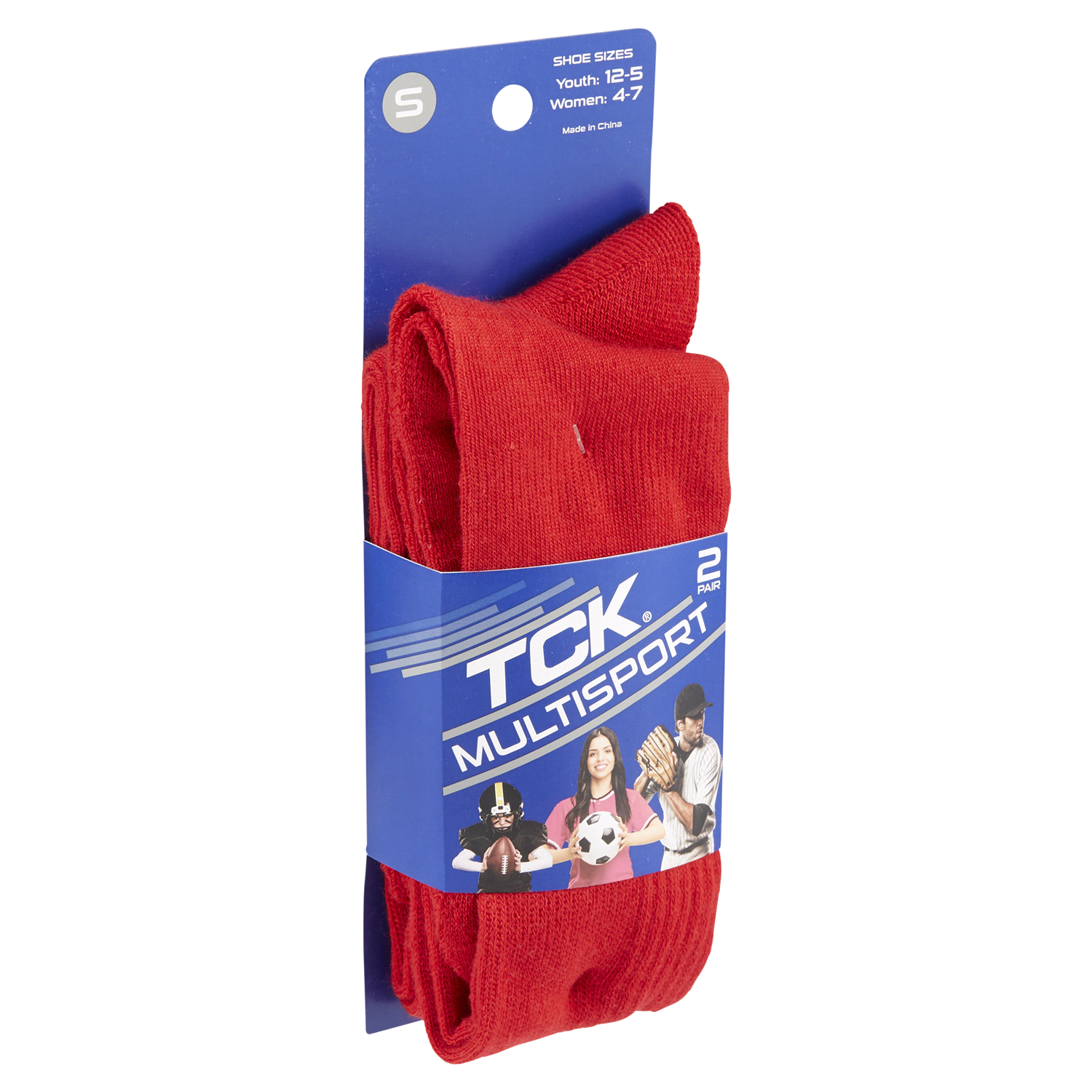 slide 4 of 5, Tck Multisport Team Socks Red Small, 1 ct