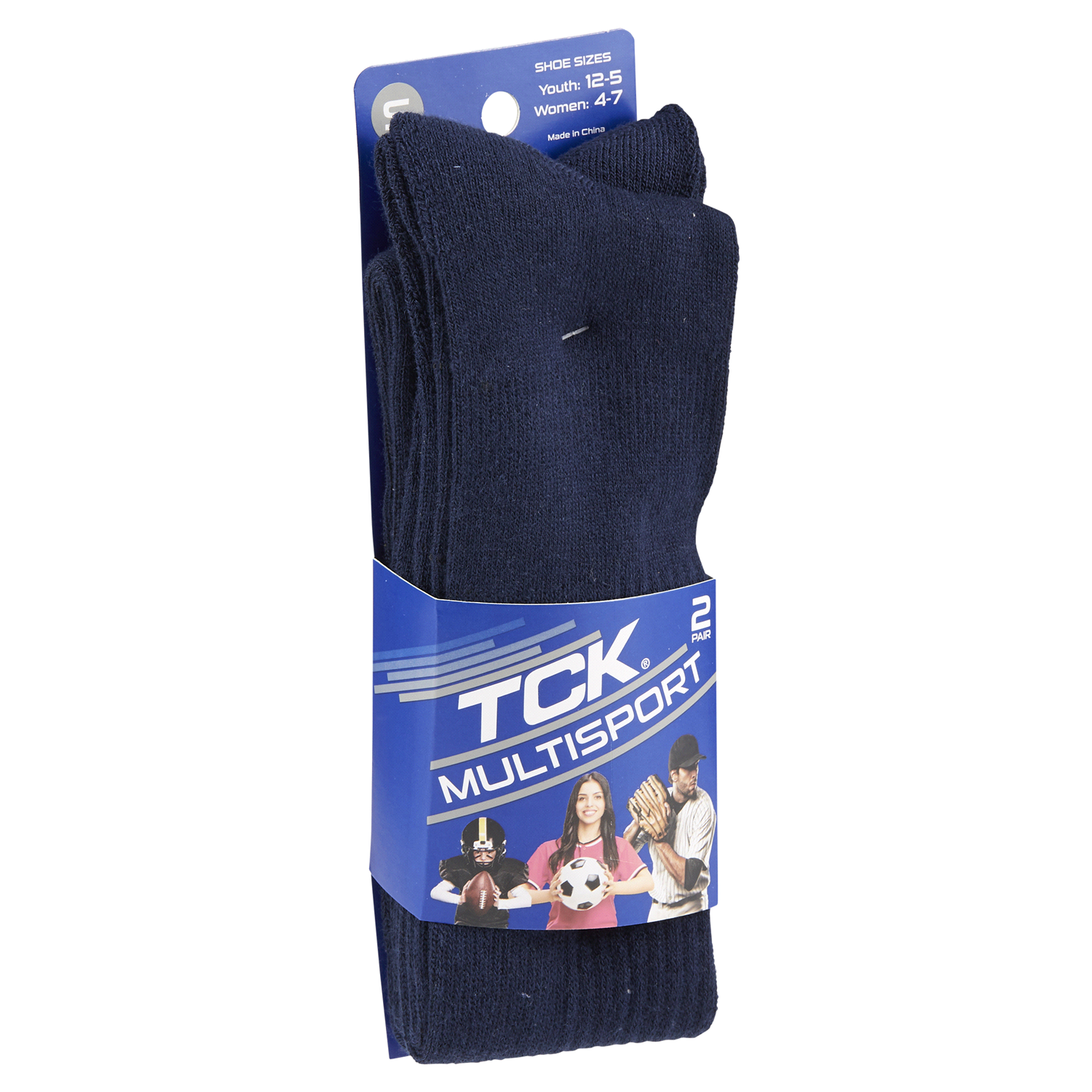 slide 4 of 5, Tck Multisport Team Socks Navy Small, 1 ct