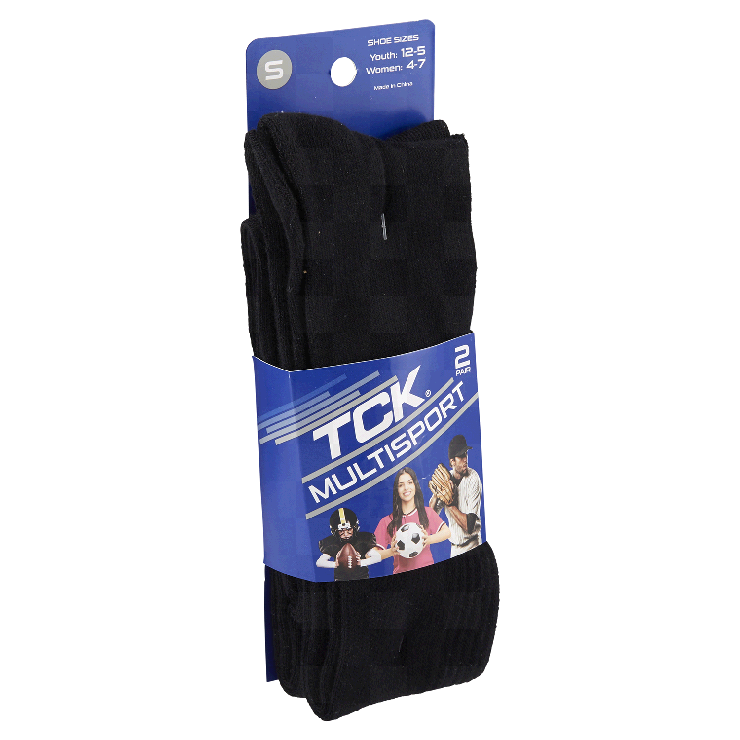 slide 4 of 5, Tck Multisport Team Socks Black Small, 1 ct