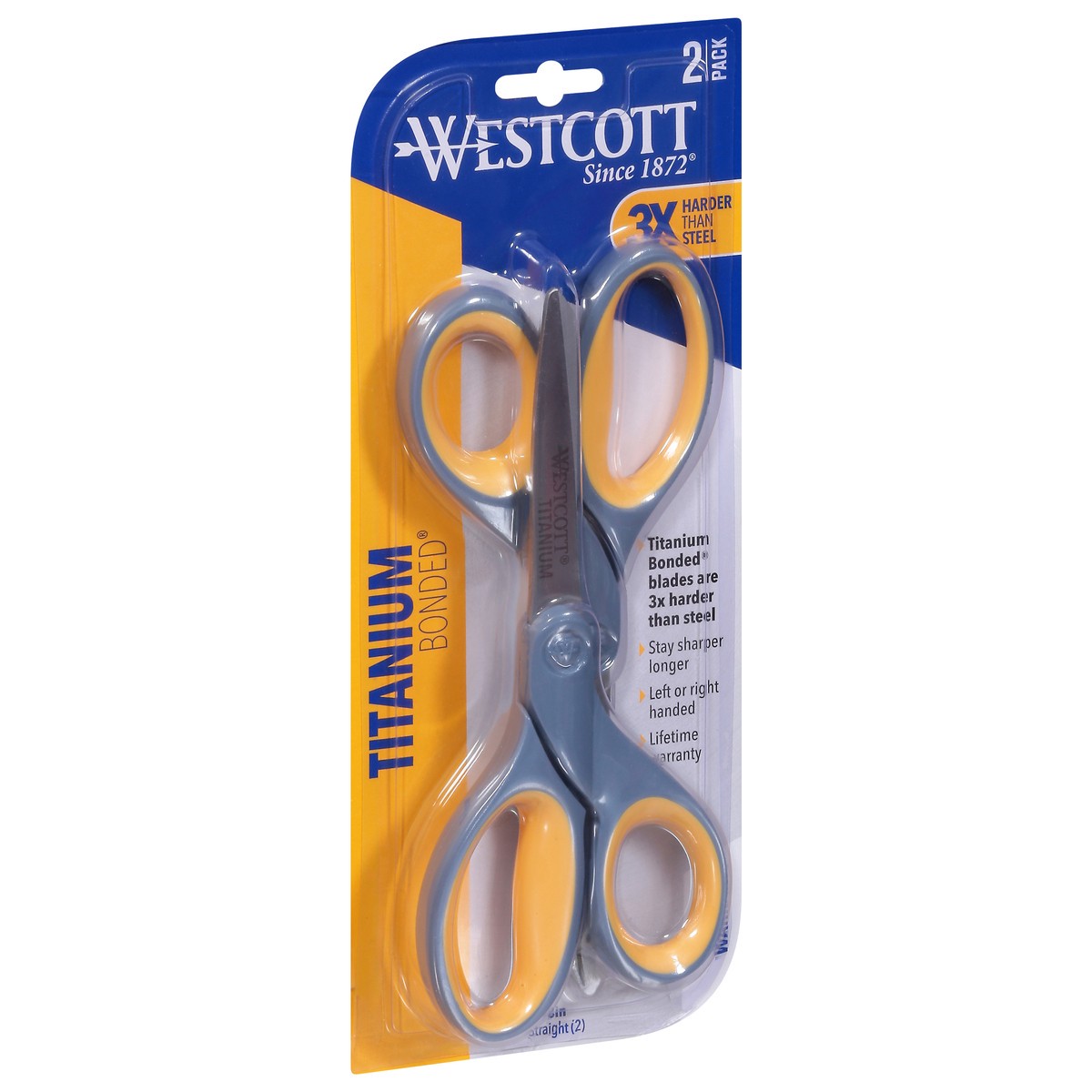 slide 4 of 9, Westcott Titanium Bonded 2 Pack 8 Inch Straight Scissors 2 ea, 2 ct