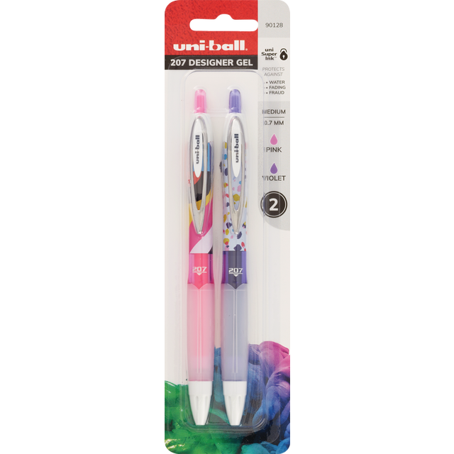 slide 1 of 1, Uni-Ball 207 Designer Gel Pens, 2 Ct, Assorted Colors, 2 ct