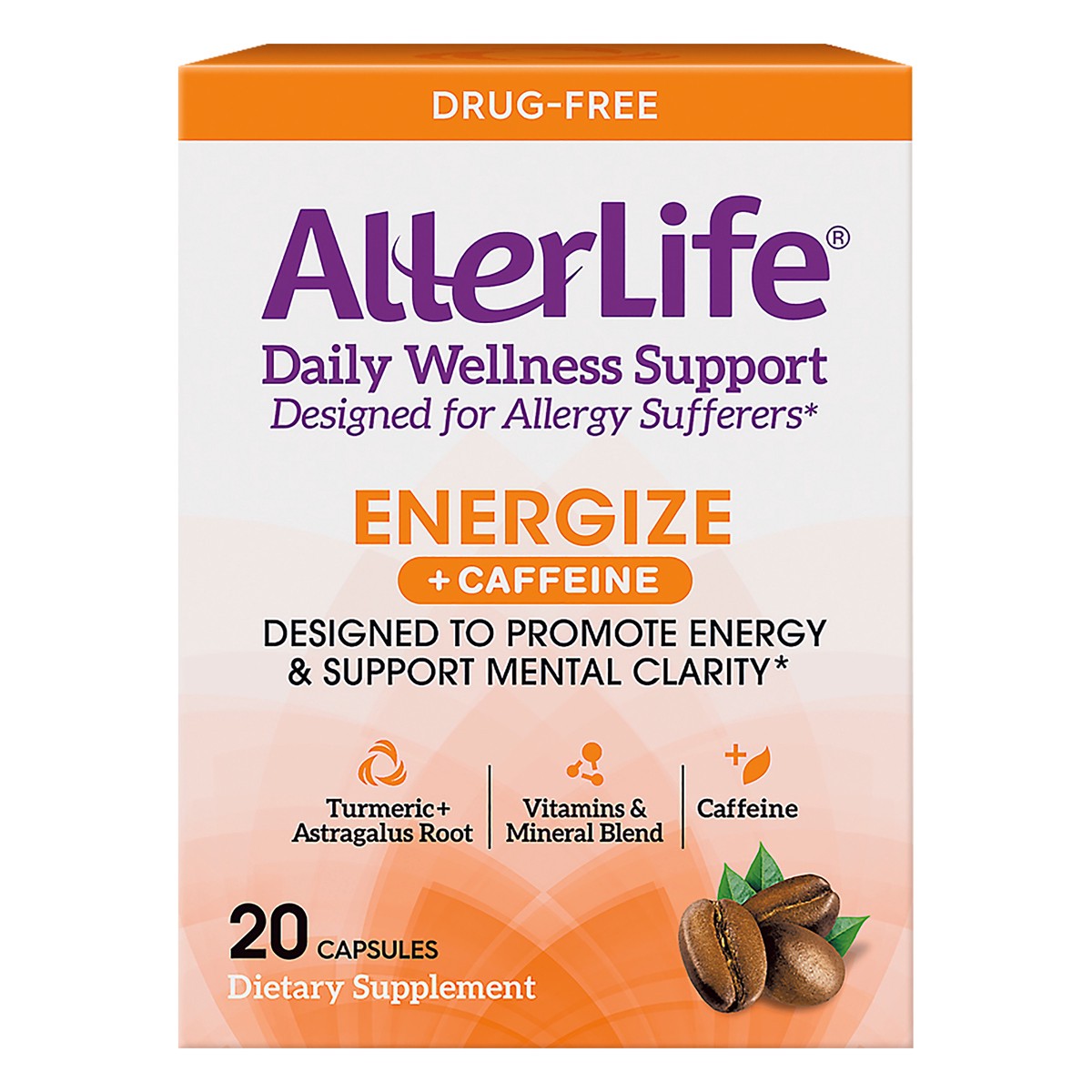 slide 13 of 13, AllerLife Capsules +Caffeine Energize 20 ea, 20 ct