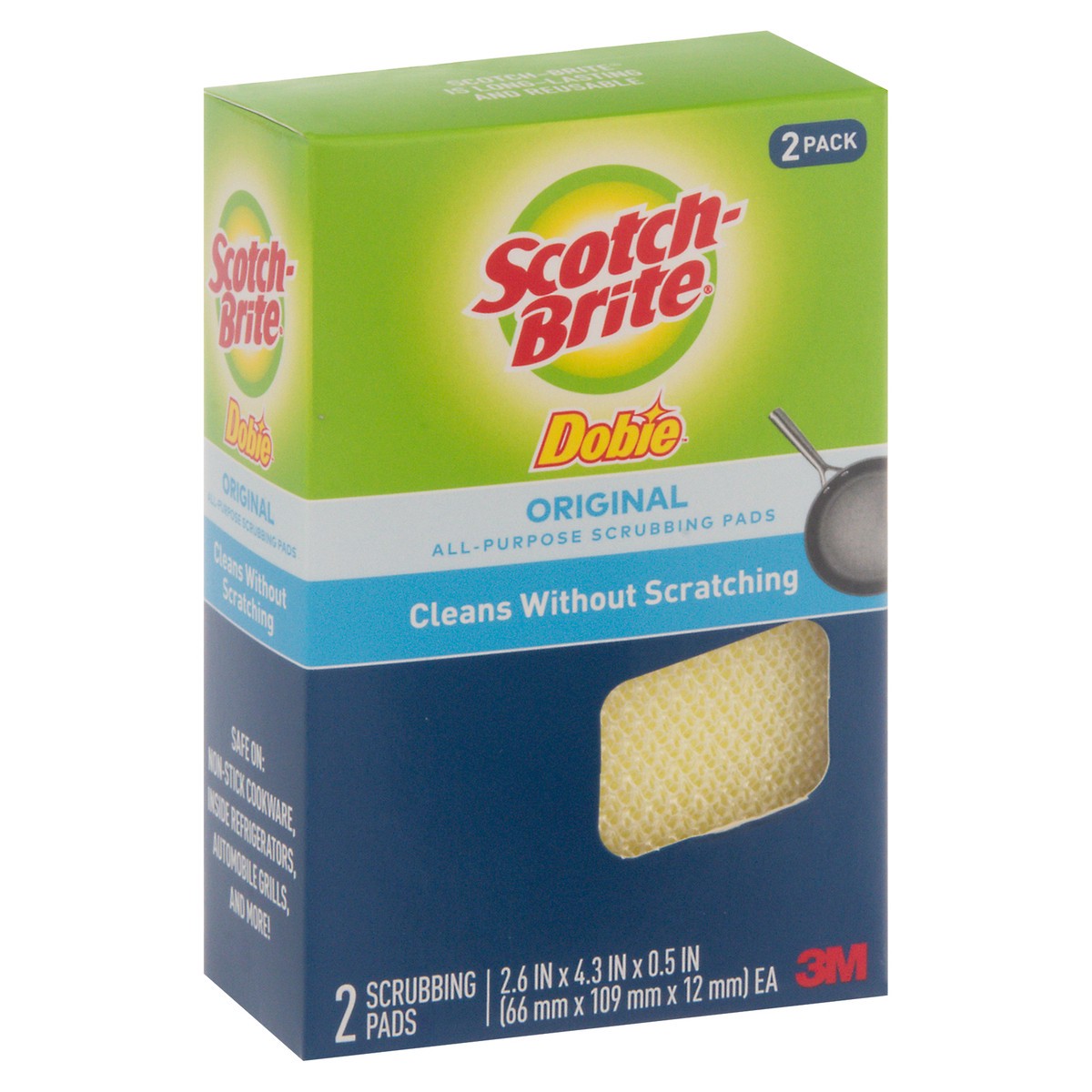 slide 8 of 9, Scotch-Brite Dobie Original All Purpose 2 Pack Scrubbing Pads 2 Pack 2 ea, 2 ct