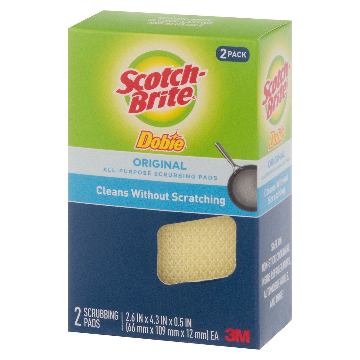 slide 5 of 9, Scotch-Brite Dobie Original All Purpose 2 Pack Scrubbing Pads 2 Pack 2 ea, 2 ct