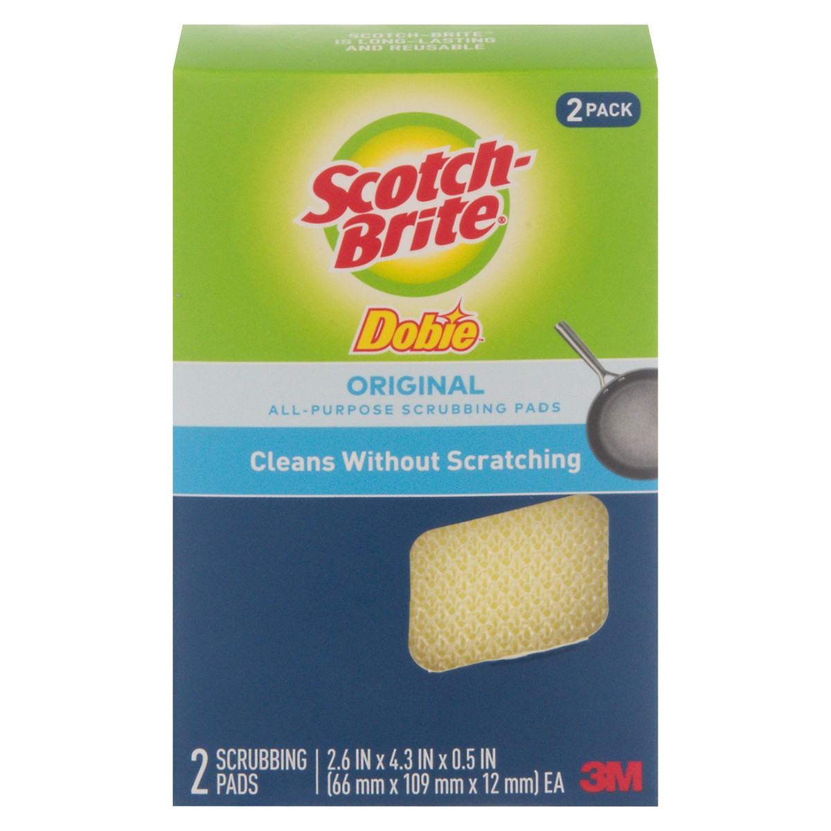 slide 1 of 9, Scotch-Brite Dobie Original All Purpose 2 Pack Scrubbing Pads 2 Pack 2 ea, 2 ct