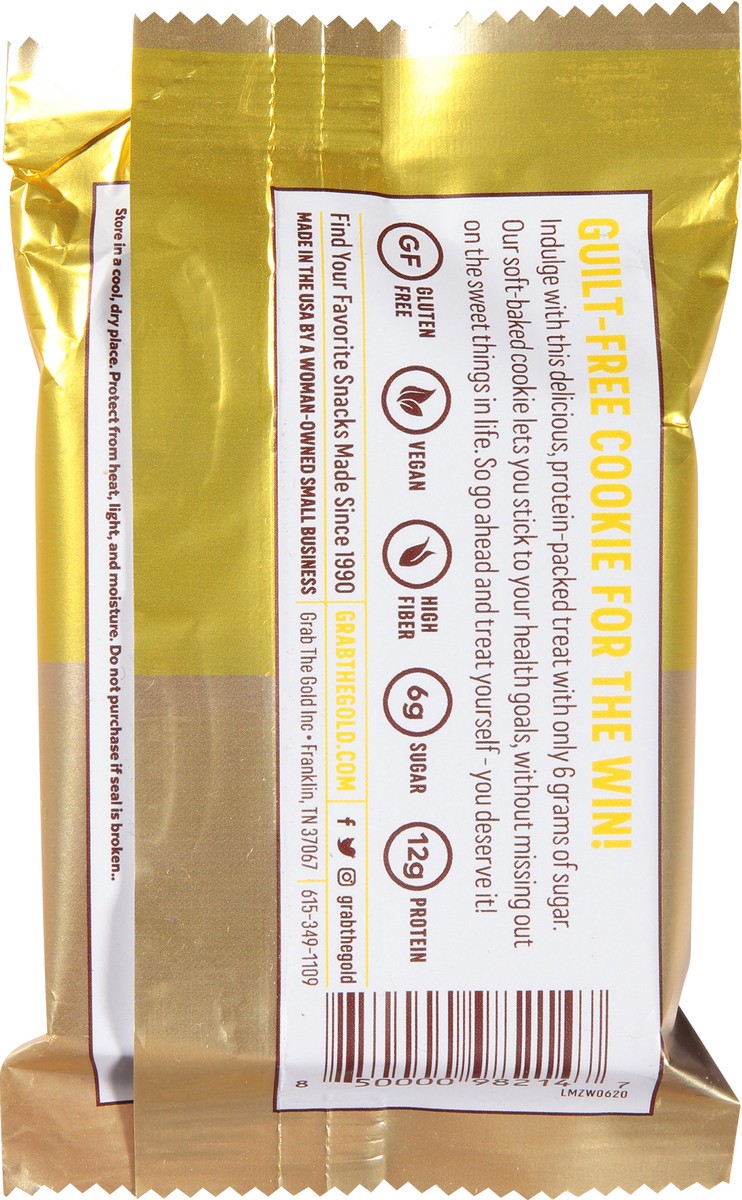 slide 7 of 11, Grab the Gold Soft-Baked Lemon Zest Protein Cookie 1.9 oz Wrapper, 1.9 oz