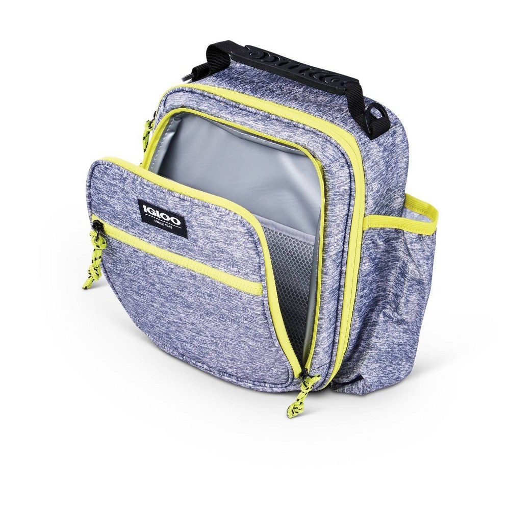 slide 9 of 14, Igloo Active Vertical Lunch Tote - Heather Gray/Volt Yellow, 1 ct