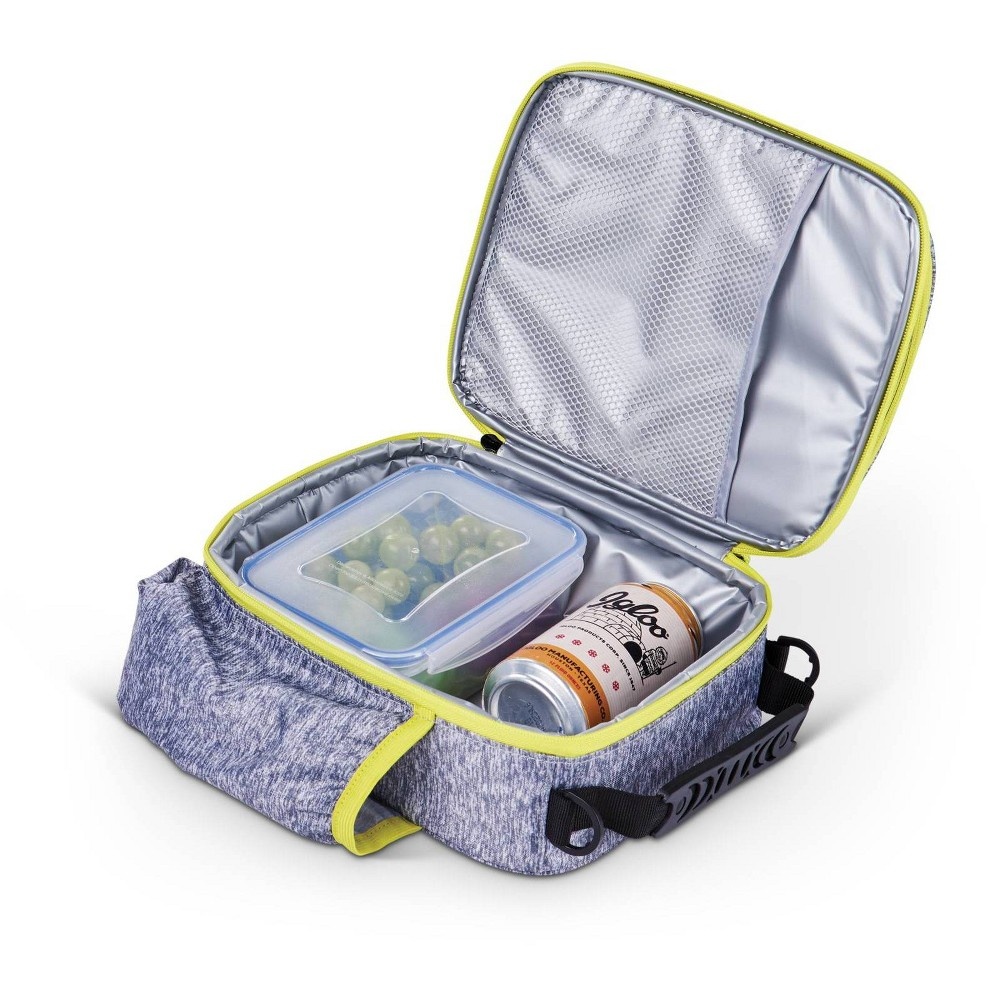 slide 6 of 14, Igloo Active Vertical Lunch Tote - Heather Gray/Volt Yellow, 1 ct