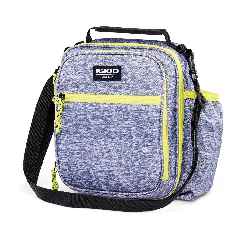 slide 11 of 14, Igloo Active Vertical Lunch Tote - Heather Gray/Volt Yellow, 1 ct
