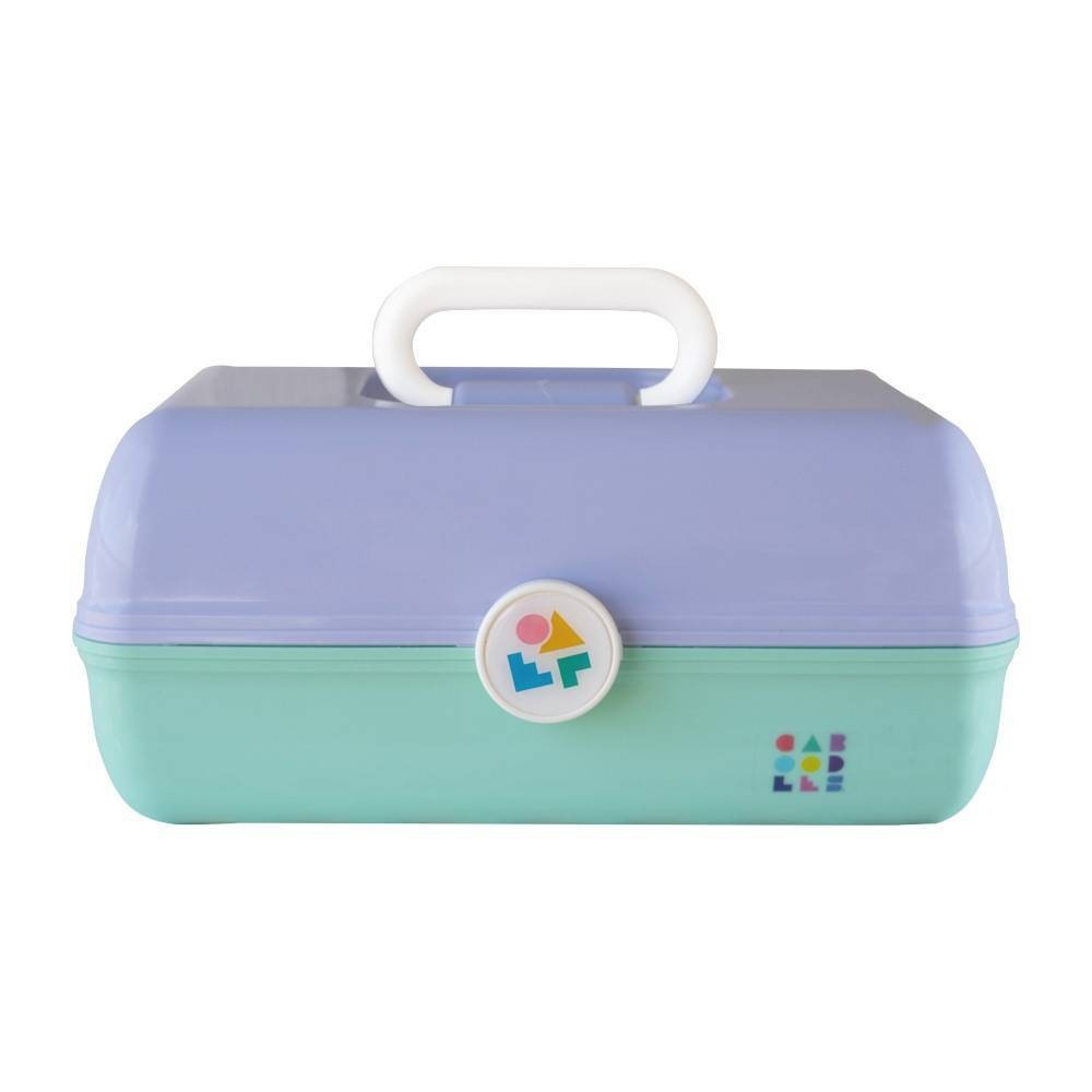 slide 1 of 2, Caboodles On the Go Girl Makeup Bag - Lilac Over Mint, 1 ct