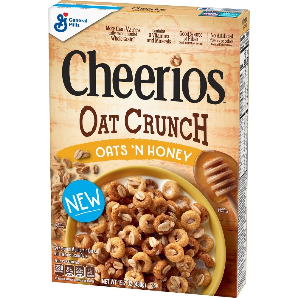 slide 3 of 3, Cheerios Oat Crunch Breakfast Cereal - General Mills, 26 oz