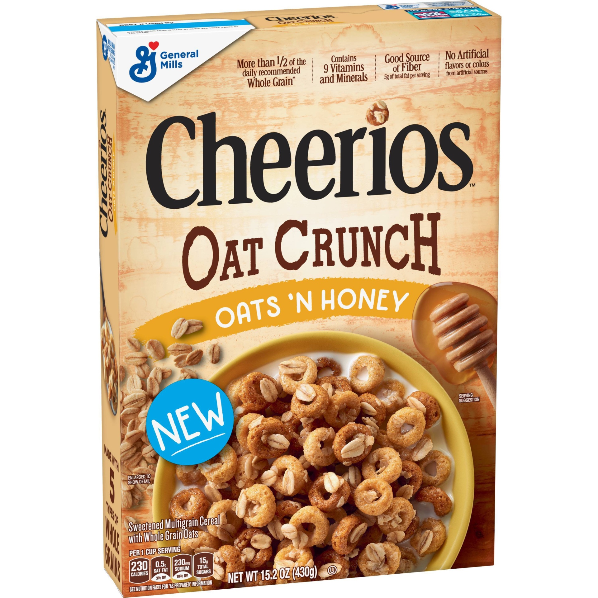 slide 1 of 3, Cheerios Oat Crunch Breakfast Cereal - General Mills, 26 oz