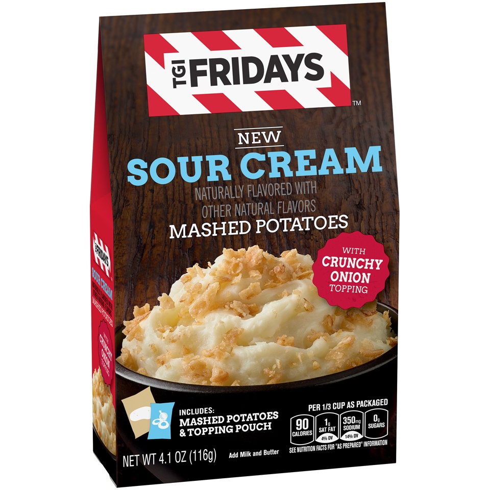 slide 1 of 1, T.G.I. Friday's Sour Cream Mashed Potatoes, 4.1 oz
