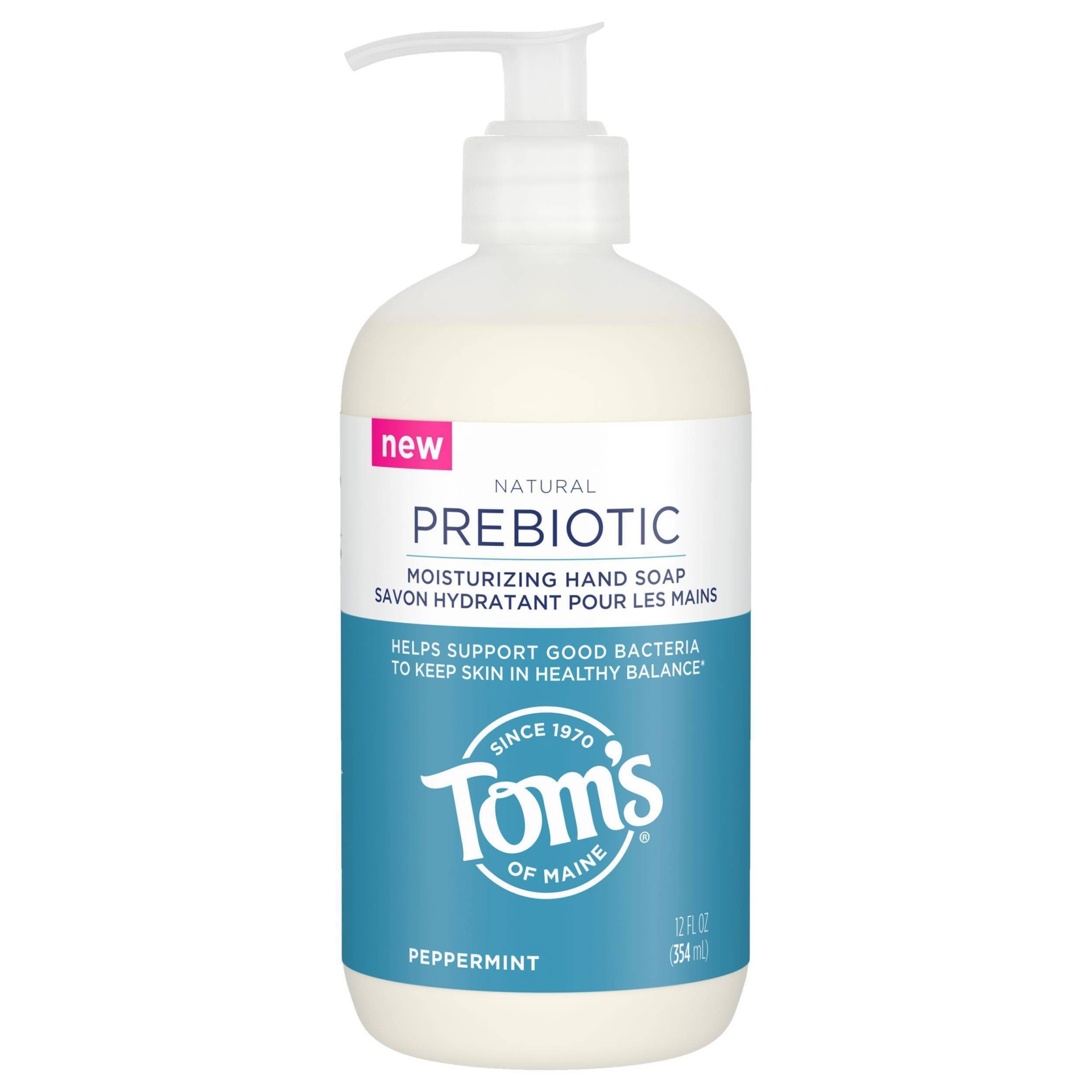 slide 1 of 4, Tom's of Maine Tom's Prebiotic Peppermint Hand Soap, 12 fl oz