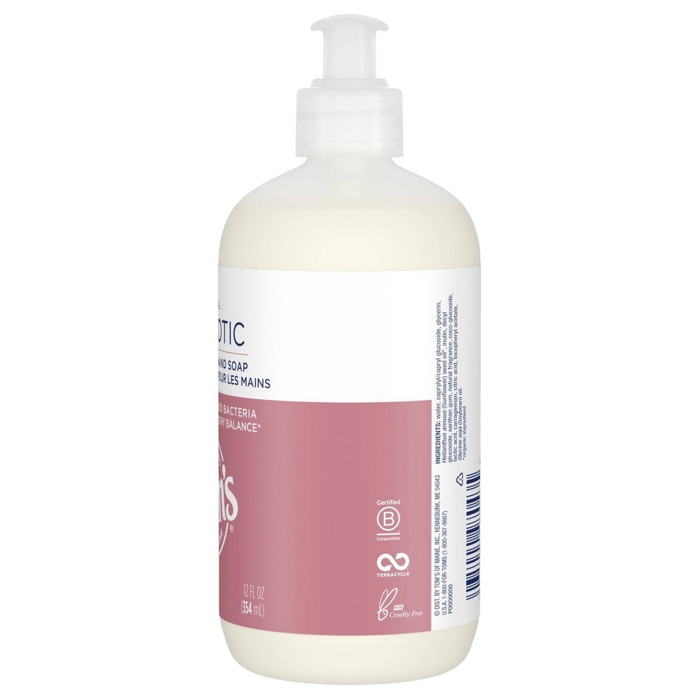 slide 4 of 4, Tom's of Maine Prebiotic Soft Rose Hand Soap, 12 fl oz