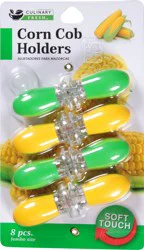 Culinary Fresh Jumbo Size Corn Cob Holders - 8 ea