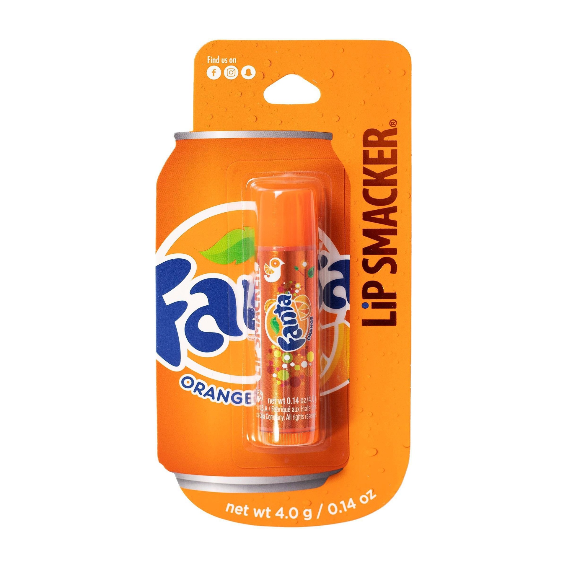 slide 1 of 3, Lip Smacker Lip Balm Single - Fanta Orange, 0.14 oz