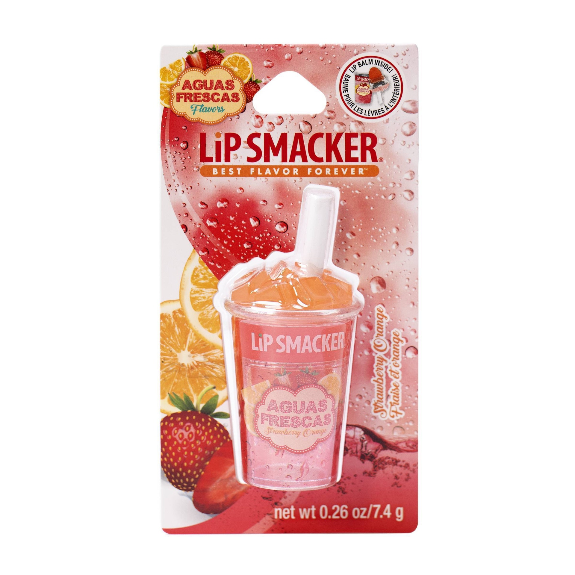 slide 1 of 3, Lip Smacker Aguas Frescas Lip Balm - Strawberry Orange - 0.26oz, 0.26 oz