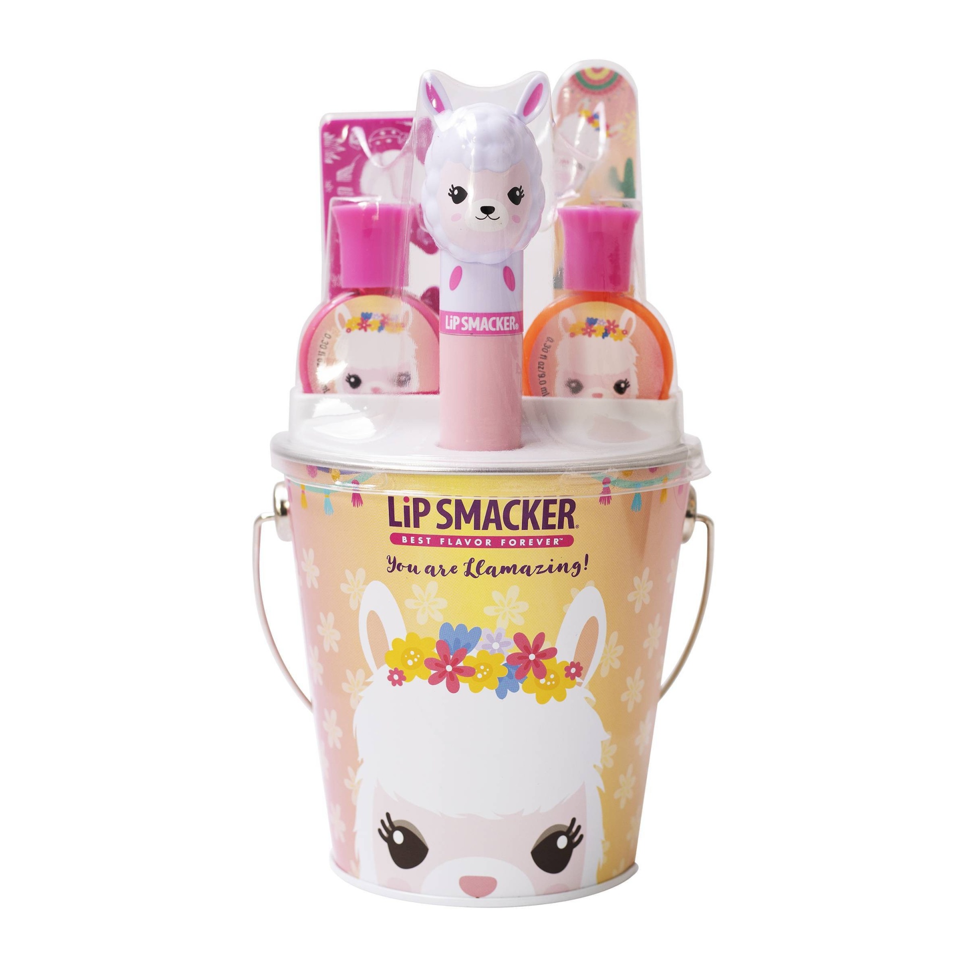 slide 1 of 3, Lip Smacker Color Bucket Cosmetic Set - llama, 1 ct