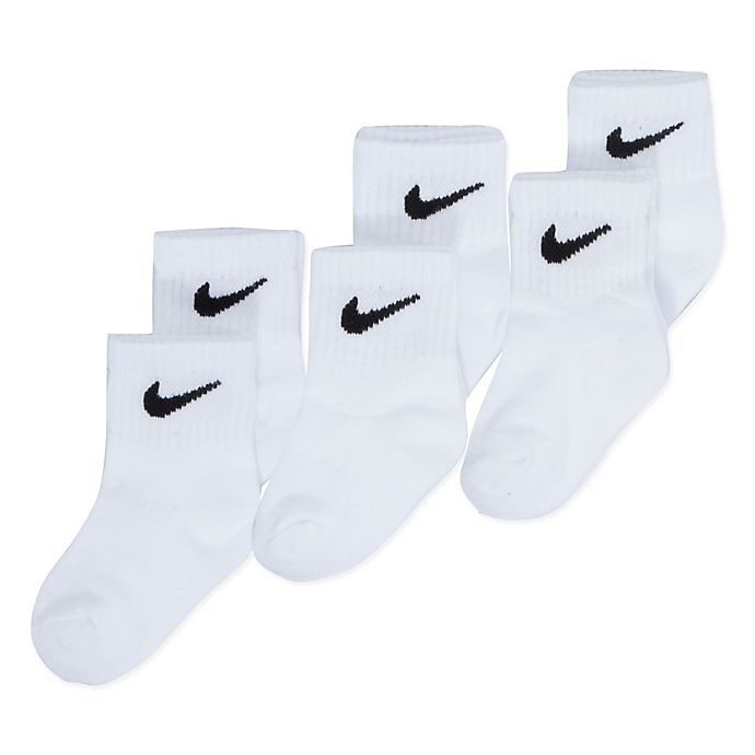 slide 1 of 1, Nike 6-12 Month Logo Infant Crew Socks, 6 ct; 6-12 M