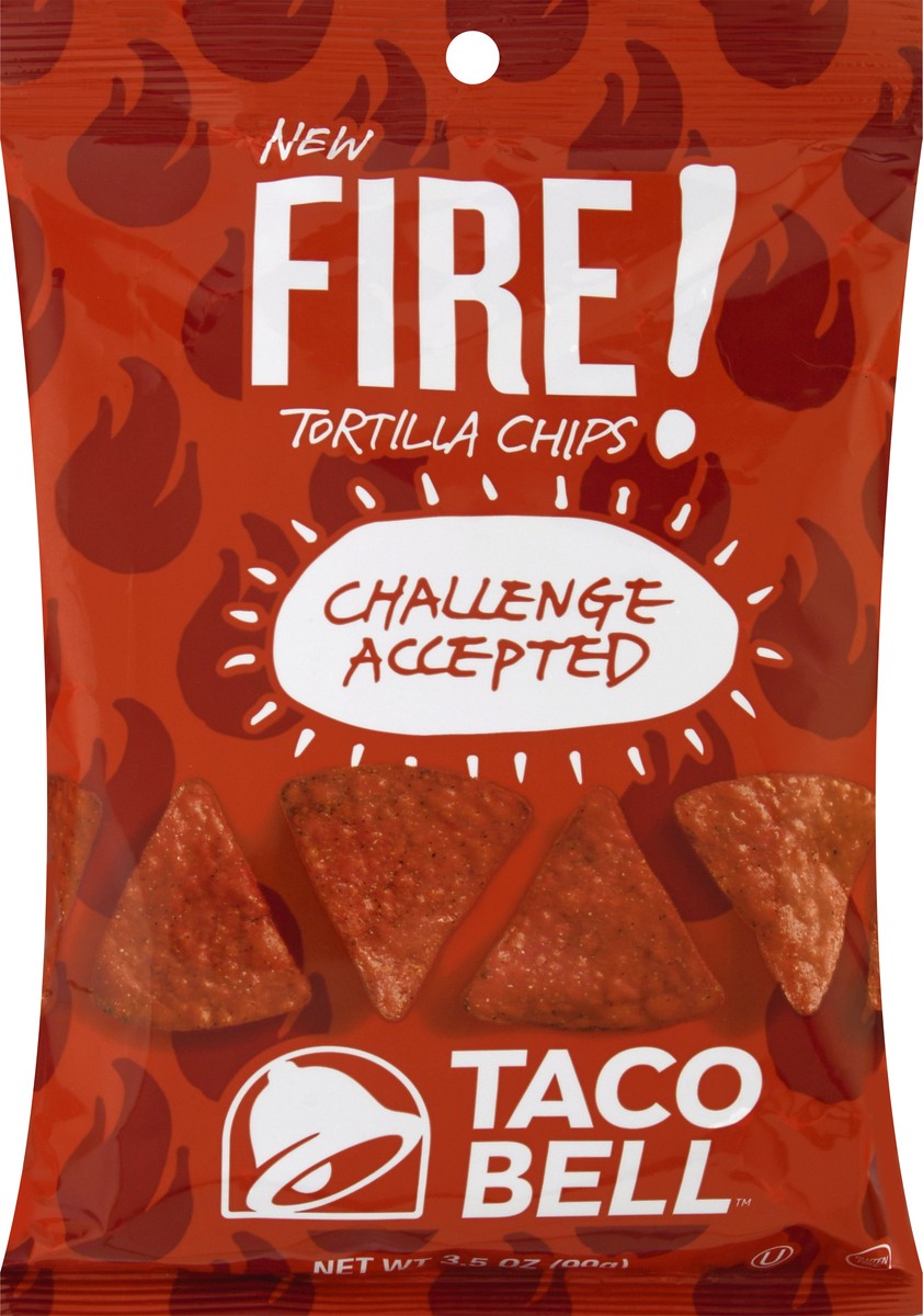 slide 1 of 9, Taco Bell Fire Tortilla Chips 3.5 oz, 3.5 oz